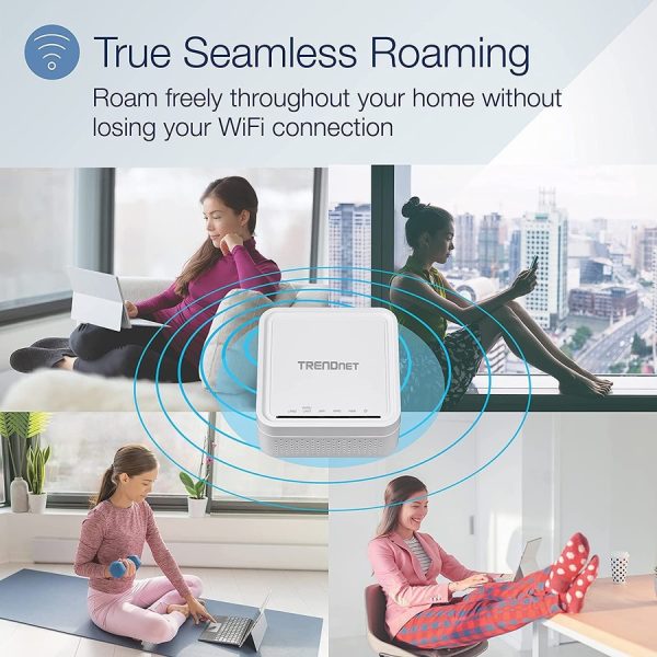 TRENDnet AC1200 WiFi EasyMesh Remote Node, App-Based Setup Utility, Seamless WiFi Roaming, Beamforming,Supports 2.4GHz and 5GHz Devices, TEW-832MDR, White - Image 4