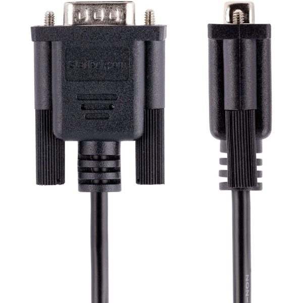 StarTech.com 3m RS232 Serial Null Modem Cable, Crossover Serial Cable w/Al-Mylar Shielding, DB9 Serial COM Port Cable Female to Male, F/M - Image 2