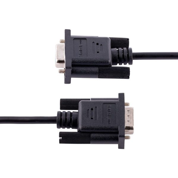 StarTech.com 3m RS232 Serial Null Modem Cable, Crossover Serial Cable w/Al-Mylar Shielding, DB9 Serial COM Port Cable Female to Male, F/M - Image 3