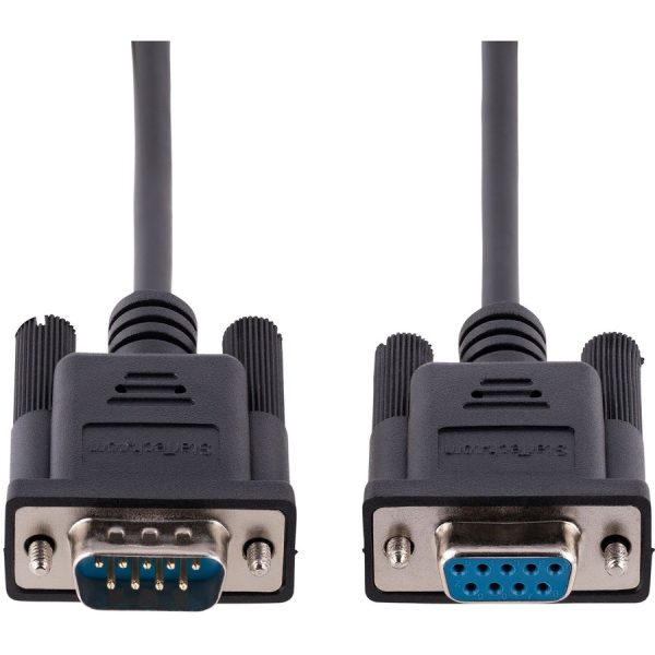 StarTech.com 3m RS232 Serial Null Modem Cable, Crossover Serial Cable w/Al-Mylar Shielding, DB9 Serial COM Port Cable Female to Male, F/M - Image 4