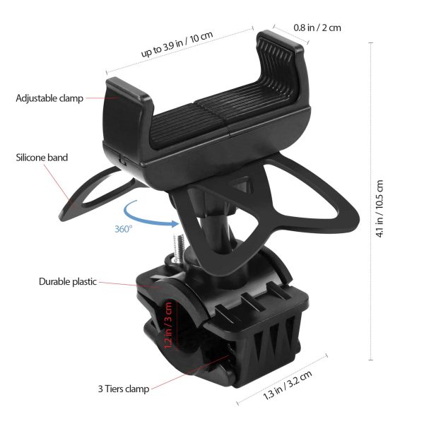 Bike Phone Mount Motorcycle Cell Phone Holder Bicycle Handlebar For iPhone - Image 2