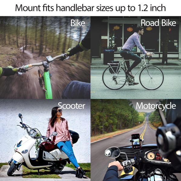 Bike Phone Mount Motorcycle Cell Phone Holder Bicycle Handlebar For iPhone - Image 5