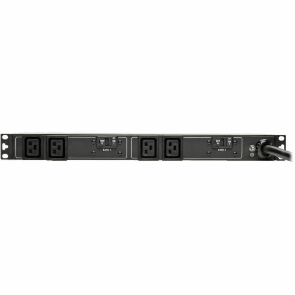 Eaton Tripp Lite Series 5.8kW Single-Phase 200-240V Basic PDU, 4 C19 Outlets, NEMA L6-30P Input, 12 ft. (3.66 m) Cord, 1U Rack-Mount - Image 3