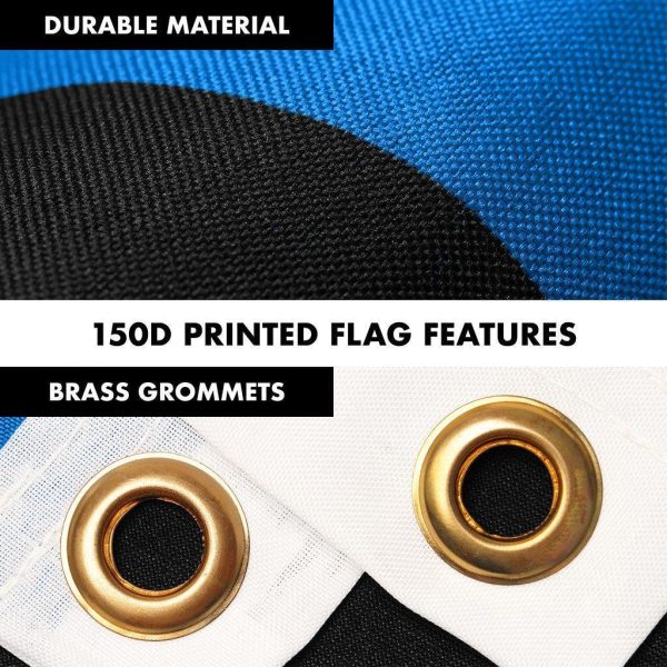 G128 Combo Pack: 6 Ft Tangle Free Spinning Flagpole (Silver) & Estonia Flag 3x5 Ft Printed 150D Polyester, Brass Grommets (Flag Included) Aluminum Flag Pole - Image 4