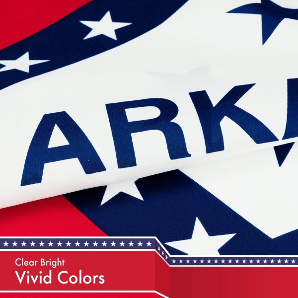 G128 Combo Pack: USA American Flag 3x5 Ft 150D Printed Stars & Arkansas State Flag 3x5 Ft 150D Printed - Image 4