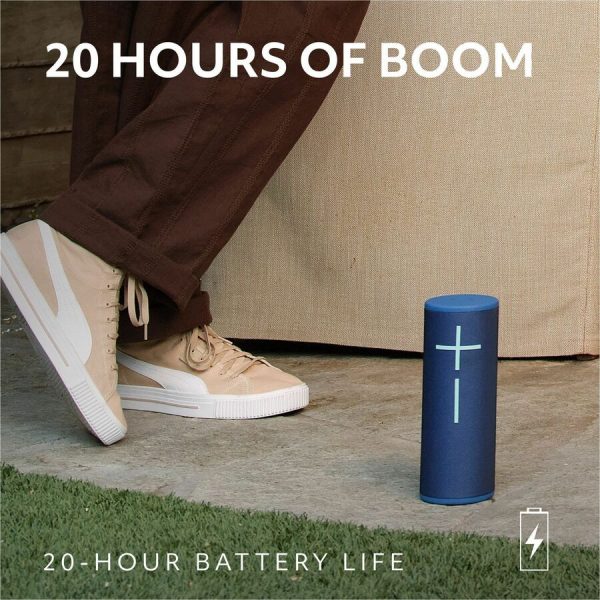 Ultimate Ears MEGABOOM 4 Portable Waterproof Bluetooth Speaker With Powerful 360-Degree Sound and Thundering Bass, Floating Speaker With 20-Hour Battery and 147ft (45m) Range, Blue - Image 3