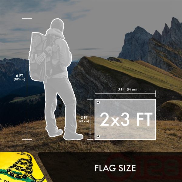 Gadsden (Dont Tread On Me) Flag 210D Embroidered Polyester 2x3 Ft - Double Sided 3ply - Image 7