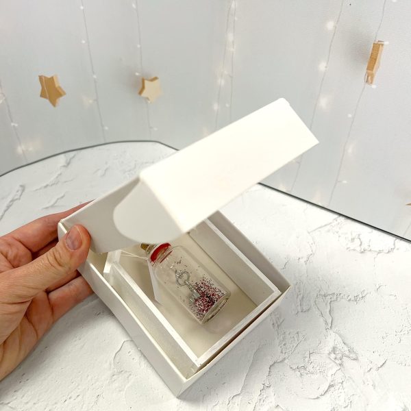 Anniversary Gift for Her & Him Romantic Present for Boyfriend Girlfriend Custom Message I Love You Gifts to Wife Husband (Key in Big Bottle   You Hold the Key to My Heart In White Wood Frame) - Image 4