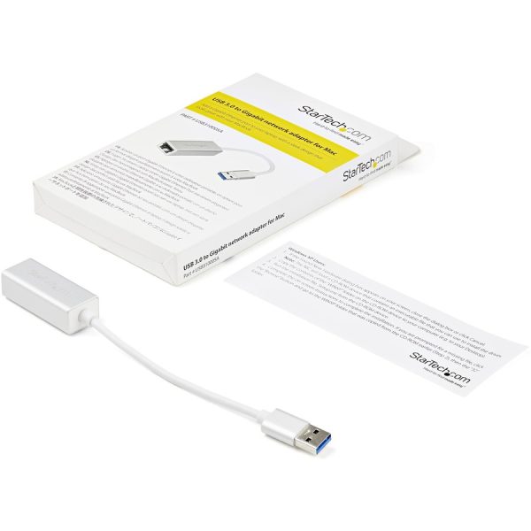 StarTech.com USB 3.0 to Gigabit Network Adapter - Silver - Sleek Aluminum Design Ideal for MacBook, Chromebook or Tablet - Image 4