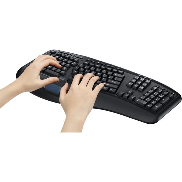 Adesso 2.4GHz Wireless Ergonomic Touchpad Keyboard - Image 4
