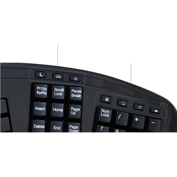 Adesso 2.4GHz Wireless Ergonomic Touchpad Keyboard - Image 8