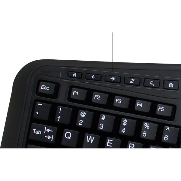 Adesso 2.4GHz Wireless Ergonomic Touchpad Keyboard - Image 9