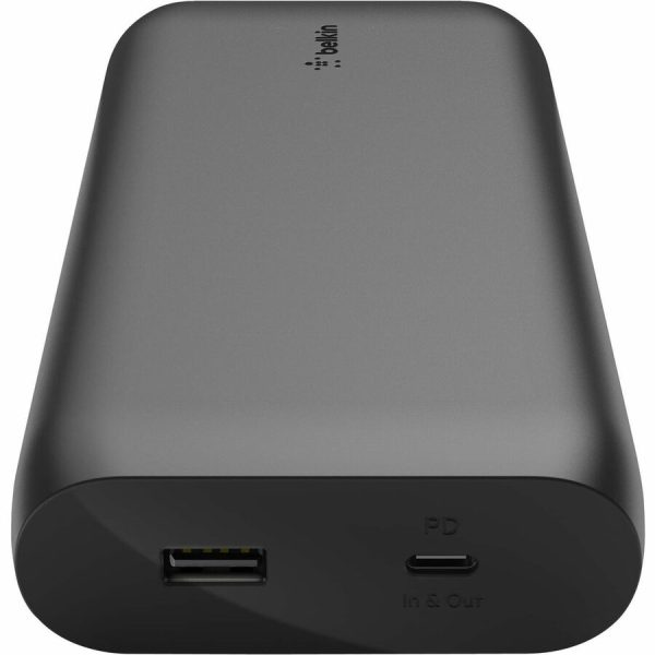Belkin 30W USB-C 2-Port Power Bank - 20k mAh - 1xUSB-C (30W), 1xUSB-A (12W) - Portable Charger - Black - Image 2