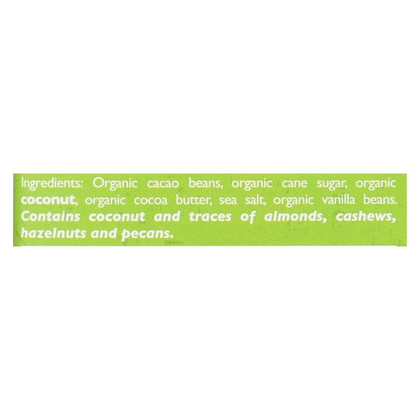Taza Chocolate Stone Ground Organic Dark Chocolate Bar - Coco Besos Coconut - Case of 10 - 2.5 oz. - Image 2