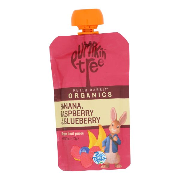 Peter Rabbit Organics Fruit Snacks - Raspberry Banana and Blueberry - Case of 10 - 4 oz.