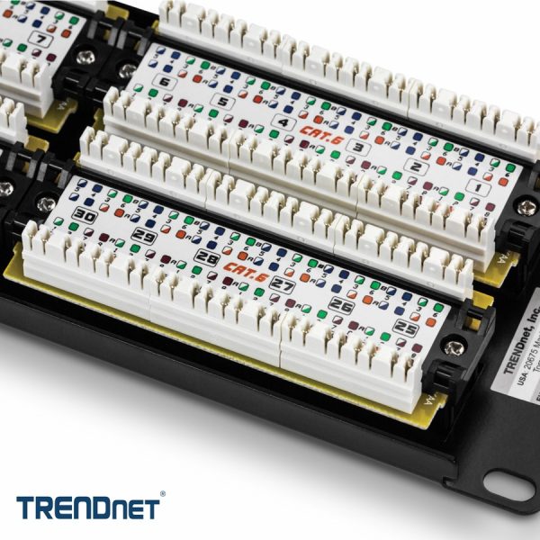 TRENDnet 48-Port Cat6 Unshielded Patch Panel, Wallmount Or Rackmount, Compatible With Cat3,4,5,5e,6 Cabling, For Ethernet, Fast Ethernet, Gigabit Applications, Black, TC-P48C6 - Image 4