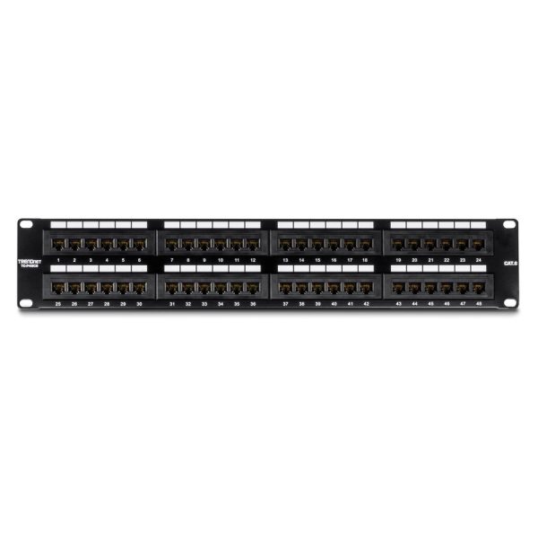 TRENDnet 48-Port Cat6 Unshielded Patch Panel, Wallmount Or Rackmount, Compatible With Cat3,4,5,5e,6 Cabling, For Ethernet, Fast Ethernet, Gigabit Applications, Black, TC-P48C6 - Image 5