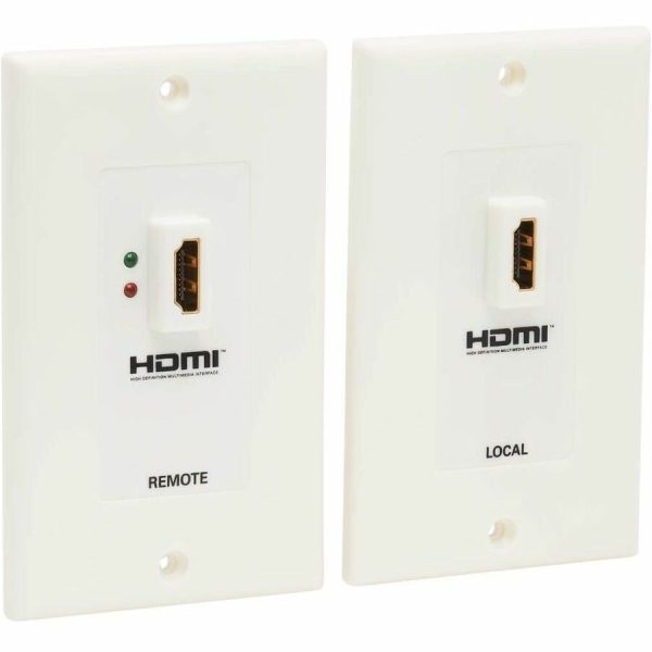 Eaton Tripp Lite Series HDMI over Dual Cat5/Cat6 Extender Wall Plate Kit with Transmitter and Receiver, TAA