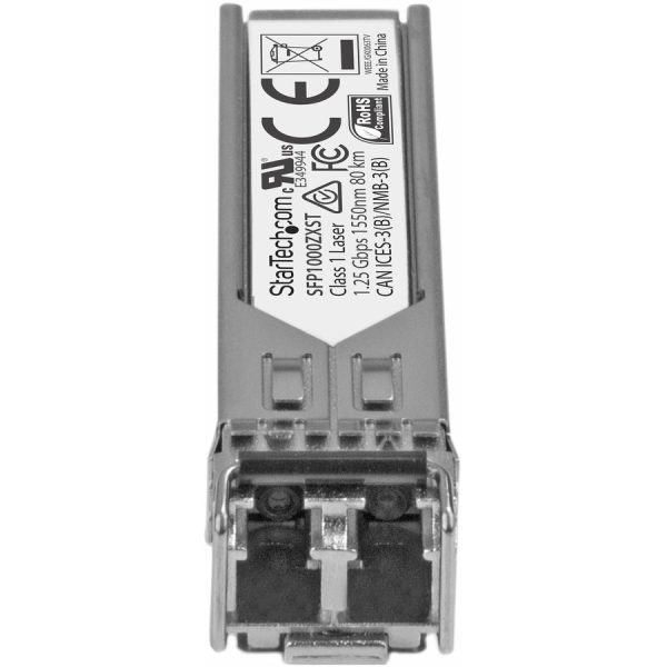 StarTech.com MSA Uncoded SFP Module - 1000BASE-ZX - 1GE Gigabit Ethernet SFP 1GbE Single Mode Fiber (SMF) Optic Transceiver - 70km DDM - Image 2