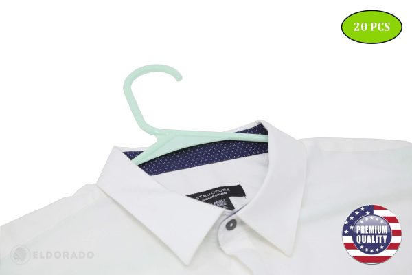 Hangers for Adult Size Clothing Plastic Ideal for Everyday Standard Use Clothes Shirts Blouses TShirts Dresses Jackets Suits. Color  Mint Pack  20 PCS. - Image 4