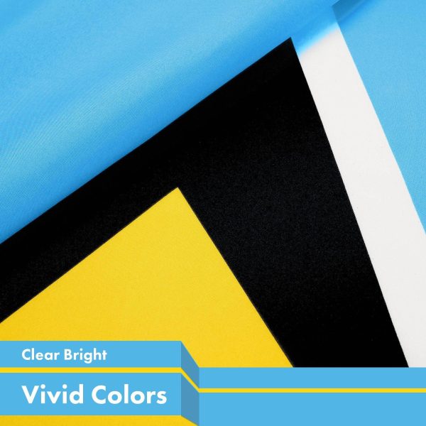 G128 Combo Pack: American USA Flag 3x5 Ft & Saint Lucia Saint Lucian Flag 3x5 Ft | Both LiteWeave Pro Series Printed 150D Polyester, Brass Grommets - Image 4