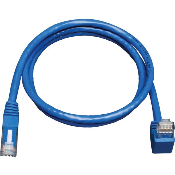 Eaton Tripp Lite Series Down-Angle Cat6 Gigabit Molded UTP Ethernet Cable (RJ45 Right-Angle Down M to RJ45 M), Blue, 3 ft. (0.91 m) - Image 4