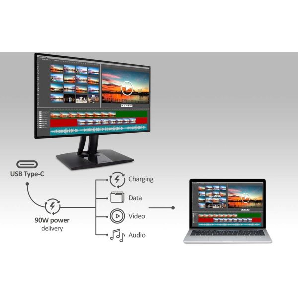 ViewSonic VP2768a-4K 27 Inch 4K UHD IPS Monitor with Advanced Ergonomics, ColorPro 100% sRGB Rec 709, 14-bit 3D LUT, Eye Care, 90W USB C, RJ45, HDR10 - Image 9