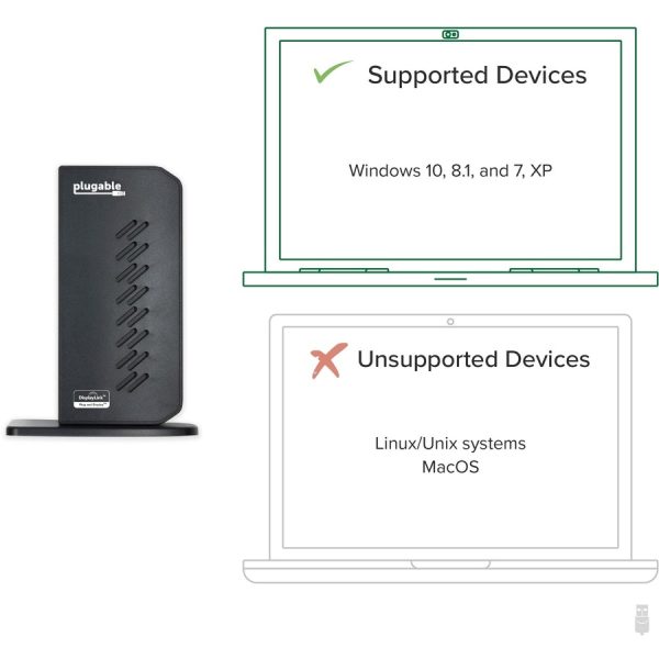 Plugable USB 3.0 and USB-C Universal Laptop Docking Station for Windows and Mac - Image 5