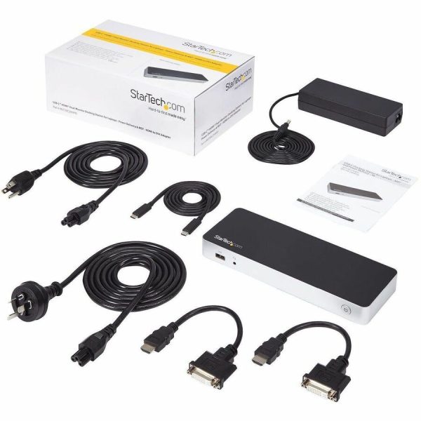 StarTech.com Dual Monitor USB C Docking Station w/ 60W Power Delivery - USB 3.1 Gen 1 Type C to HDMI or DVI - 5x USB - Windows Laptop Dock - Image 8