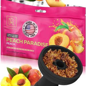Peach Hookah Flavor Herbal Hookah Peach Shisha   100 Gram   3.5 ounce Hookah Shisha Tobacco Free Molasses Hookah Tobacco & Nicotine Free Shisha with Organic Shisha Hookah Flavors (Pack of 1)