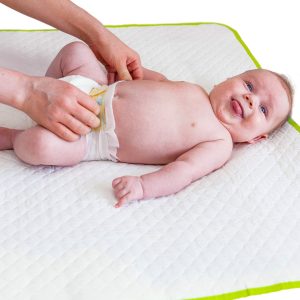 Portable Changing Pad for Home & Travel   Biggest Reusable Waterproof Changing Mat Extra Large Size 25.5”x31.5”   Reinforced Double Seams   Change Diaper On The Go   Unisex Boys & Girls   Storage Bag