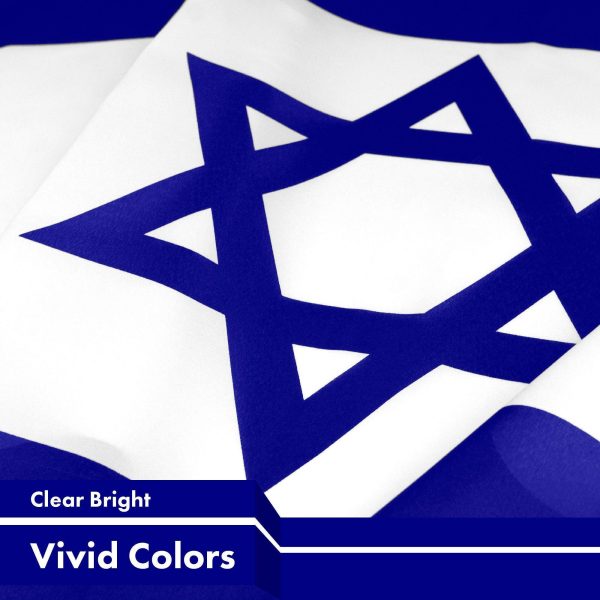 Israel Israeli Flag 3x5 Ft 3-Pack 150D Printed Polyester By G128 - Image 3