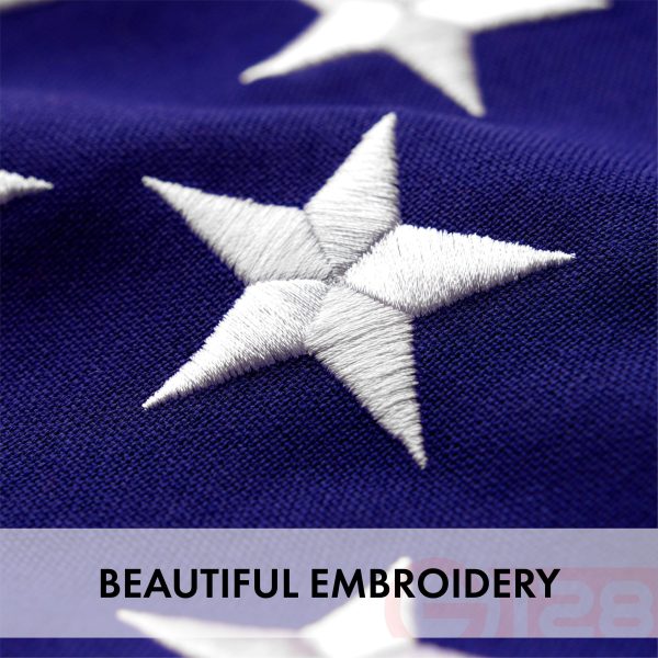 G128 10 PACK: USA American Flag 6x10FT Embroidered Spun Polyester - Image 3