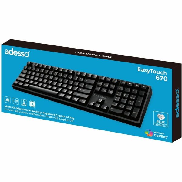 Adesso Multi-OS Mechanical Keyboard With CoPilot AI Hotkey - Image 9