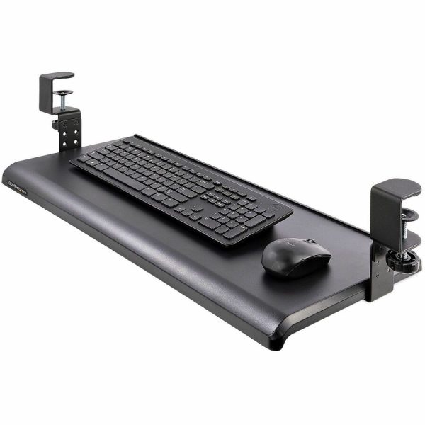 StarTech.com Under Desk Keyboard Tray, Clamp on Keyboard Holder, Up to 12kg/26.5lb, Height Adjustable, Ergonomic Sliding Keyboard Drawer - Image 8