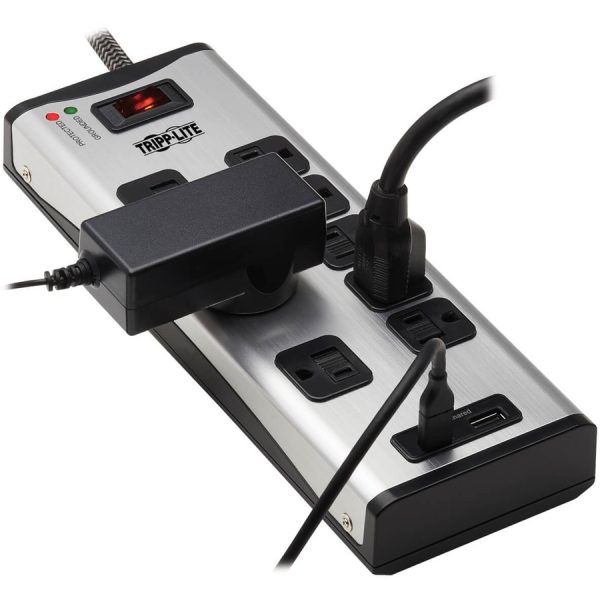 Eaton Tripp Lite Series 8-Outlet Surge Protector with 1 USB-A and 1 USB-C (3.9A Shared) - 8 ft. Cord, 2100 Joules, Metal Housing - Image 10