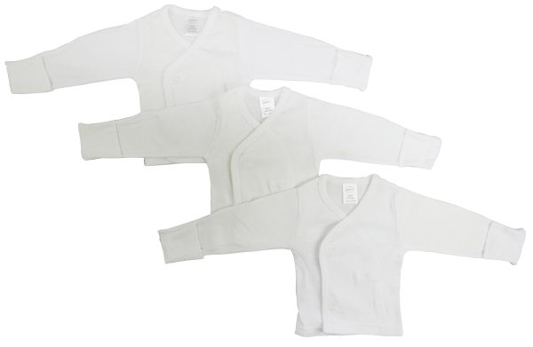 Preemie Long Sleeve Side Snap With Mittens - 3 Pack 071p