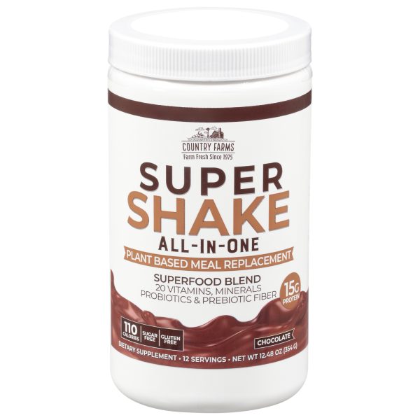 Country Farms - Super Shake Powder Chocolate - 1 Each-12.48 OZ - Image 2