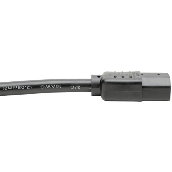 Eaton Tripp Lite Series Heavy-Duty PDU Power Cord, C13 to C14 - 15A, 250V, 14 AWG, 10 ft. (3.05 m), Black - Image 4