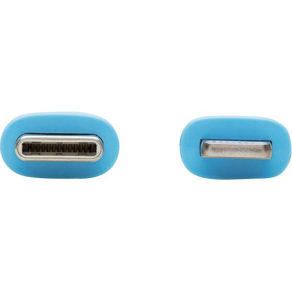 Eaton Tripp Lite Series Safe-IT USB-C to Lightning Sync/Charge Antibacterial Cable, Ultra Flexible, MFi Certified - USB 2.0 (M/M), Light Blue, 6 ft. (1.83 m) - Image 3