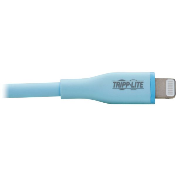 Eaton Tripp Lite Series Safe-IT USB-C to Lightning Sync/Charge Antibacterial Cable, Ultra Flexible, MFi Certified - USB 2.0 (M/M), Light Blue, 6 ft. (1.83 m) - Image 5