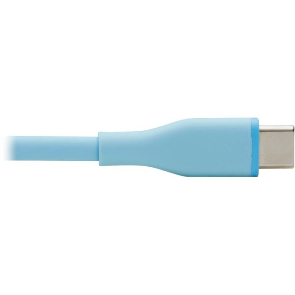 Eaton Tripp Lite Series Safe-IT USB-C to Lightning Sync/Charge Antibacterial Cable, Ultra Flexible, MFi Certified - USB 2.0 (M/M), Light Blue, 6 ft. (1.83 m) - Image 7