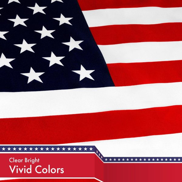 G128 2 Pack: American USA Flag | 2x3 Ft | LiteWeave Pro Series Printed 150D Polyester | Country Flag, Indoor/Outdoor, Vibrant Colors, Brass Grommets, Thicker and More Durable Than 100D 75D Polyester - Image 3