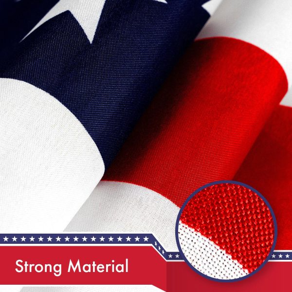 G128 2 Pack: American USA Flag | 2x3 Ft | LiteWeave Pro Series Printed 150D Polyester | Country Flag, Indoor/Outdoor, Vibrant Colors, Brass Grommets, Thicker and More Durable Than 100D 75D Polyester - Image 4