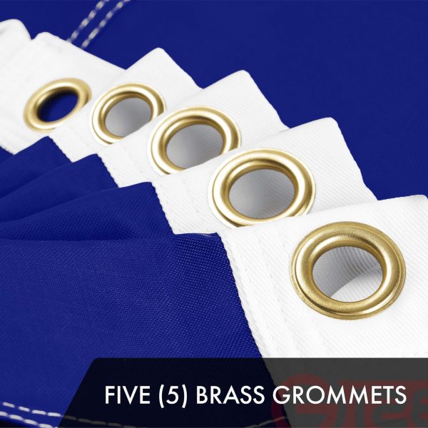 G128 3 Pack: Texas TX State Flag | 8x12 Ft | ToughWeave Series Embroidered 300D Polyester | Embroidered Design, Indoor/Outdoor, Brass Grommets - Image 2