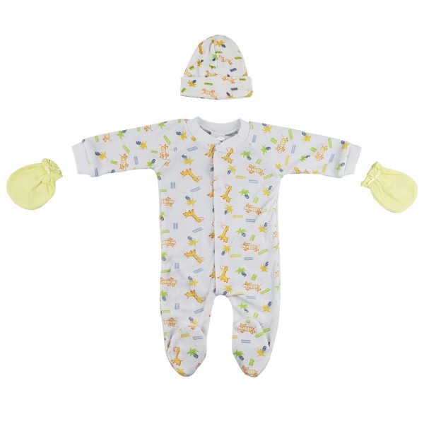 Sleep-n-play, Cap And Mittens - 3 Pc Set Cs_0031
