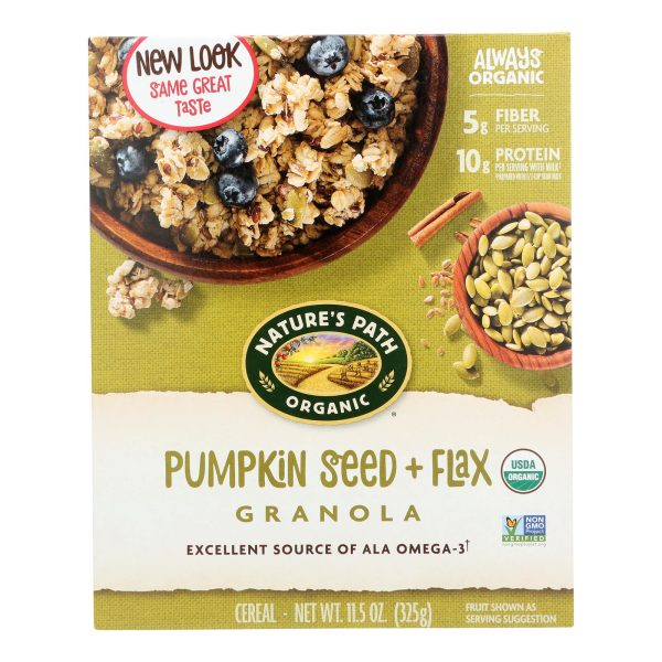 Nature's Path Organic Flax Plus Granola - Pumpkin - Case of 12 - 11.5 oz. - Image 2