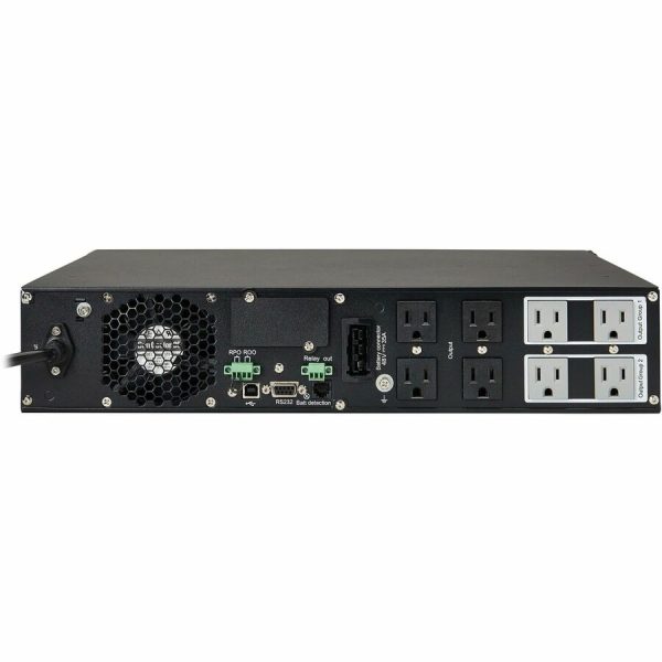 Eaton Tripp Lite Series SmartOnline 1500VA 1350W 120V Double-Conversion Sine Wave UPS - 8 Outlets, Extended Run, Network Card Option, LCD, USB, DB9, 2U Rack/Tower - Image 4