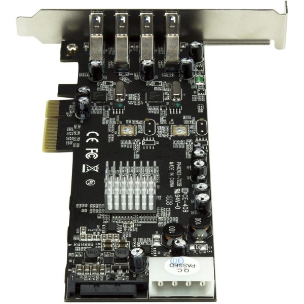 StarTech.com 4 Port PCI Express (PCIe) SuperSpeed USB 3.0 Card Adapter w/ 2 Dedicated 5Gbps Channels - UASP - SATA / LP4 Power - Image 4