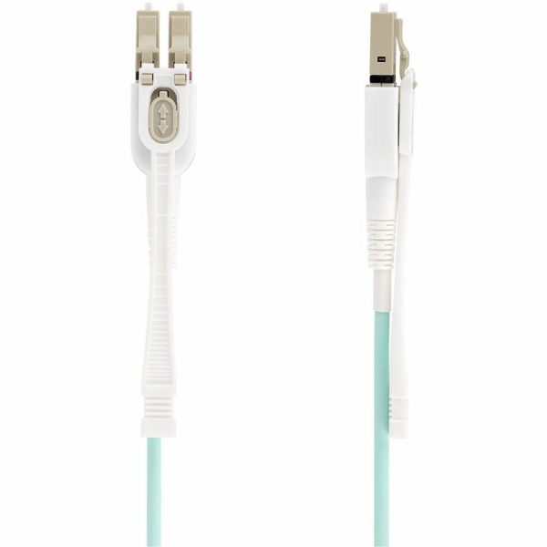 StarTech.com 10m (32.8ft) LC (UPC) OM4 Multimode Fiber Optic Cable, Push Pull Tabs, 50/125, 100G, Low Insertion Loss, Fiber Jumper Cord - Image 2
